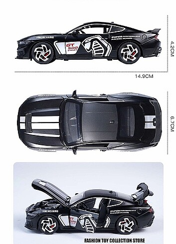 LJX 1/32 ölçek Mustang Cobra GT 500 /Diecast Yurtdışından - Görsel 14