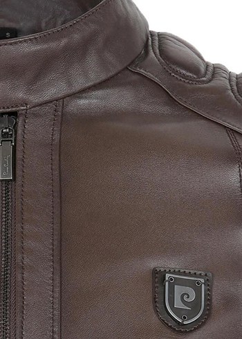 Pierre Cardin/Kahverengi Deri mont - Görsel 4