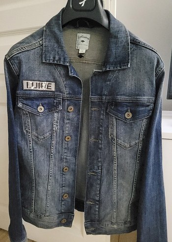 Düğmeli Mavi Denim erkek Ceket - Görsel 4