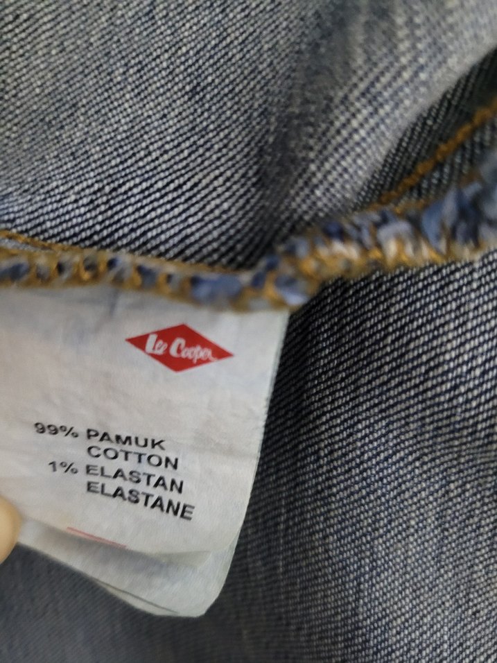Düğmeli Mavi Denim erkek Ceket - Görsel 5