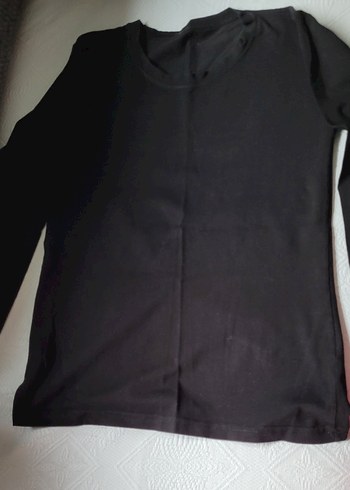 Siyahve ve  Beyaz bayan Tişörtü, Yuvarlak Yaka - Görsel 3