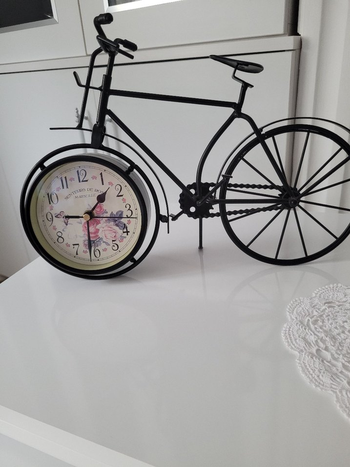 Bisiklet Tasarımlı Renkli Masa Saati - Görsel 2