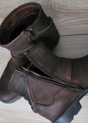 Kahverengi Deri erkek Biker Bot - Görsel 3