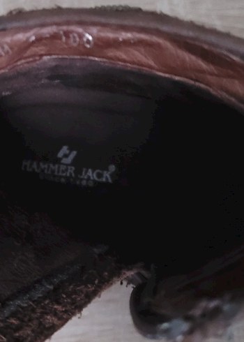 Kahverengi Deri erkek Biker Bot - Görsel 5