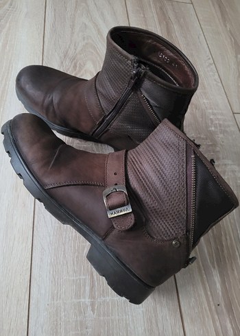 Kahverengi Deri erkek Biker Bot - Görsel 4