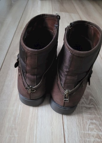 Kahverengi Deri erkek Biker Bot - Görsel 2