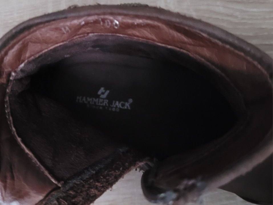 Kahverengi Deri erkek Biker Bot - Görsel 5