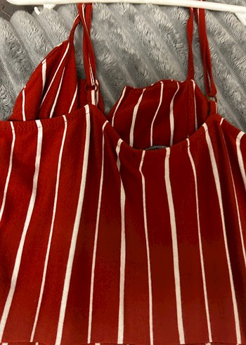 Çizgili Uzun Kadın Tulum - Görsel 3