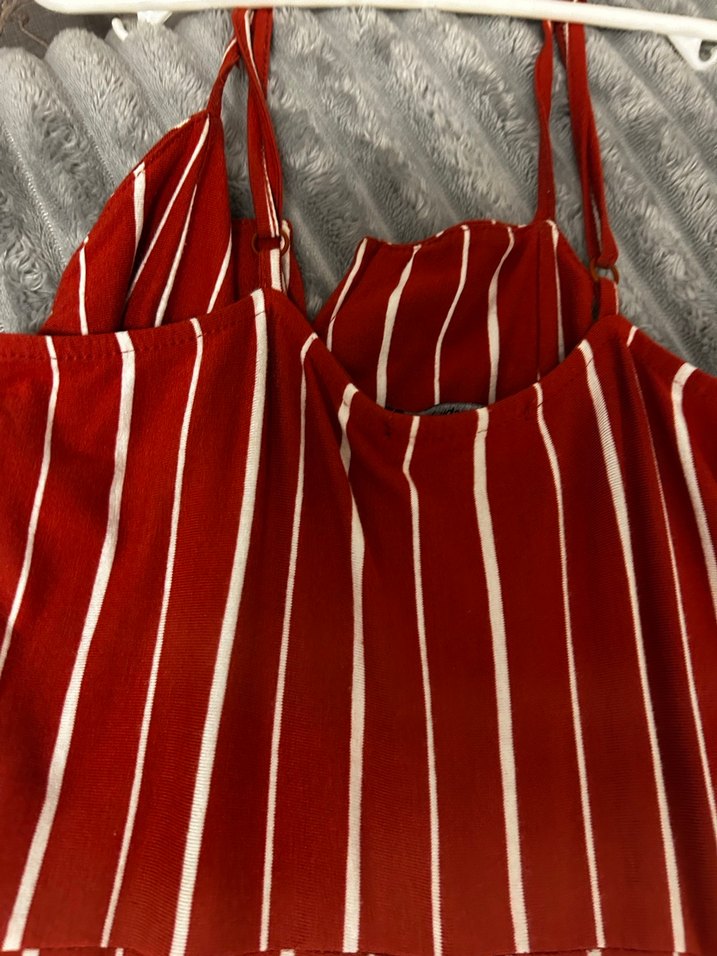 Çizgili Uzun Kadın Tulum - Görsel 3