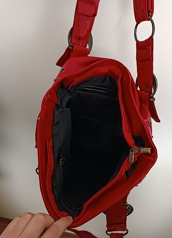 Diğer Kırmızı deri kol çantası 