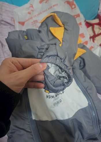 Gri Fermuarlı Erkek Bebek Tulumu - Görsel 5