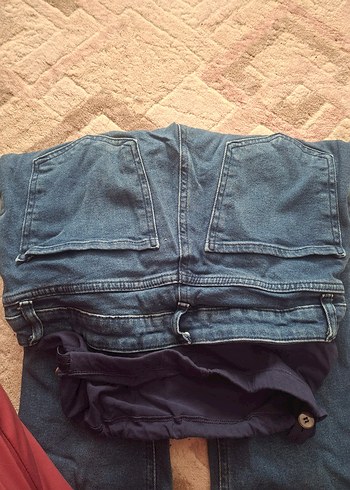 Düğmeli Mavi Hamile Kot Pantolon - Görsel 2