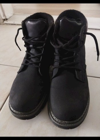 40 Beden Siyah kadın Kauçuk Bot Velcro Bağcıklı