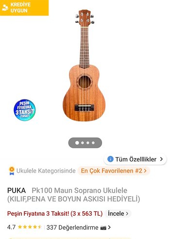 Puka Pk100 Ukulele - Görsel 5