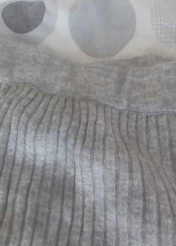 m Beden gri Renk Gri Örgü Hamile Uzun Etek
