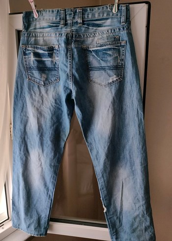 Bol Kesim Ripped Punk Jean - Görsel 3