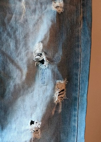 Bol Kesim Ripped Punk Jean - Görsel 10