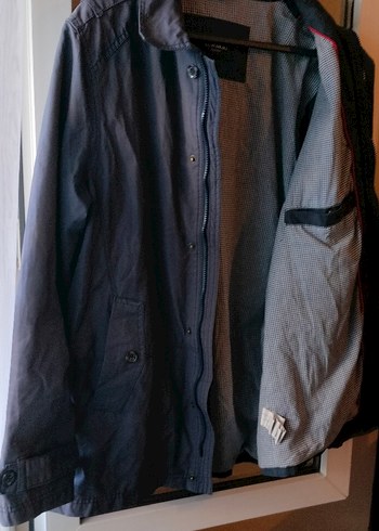 Navy Stili Uniseks Parka Mont - Görsel 13