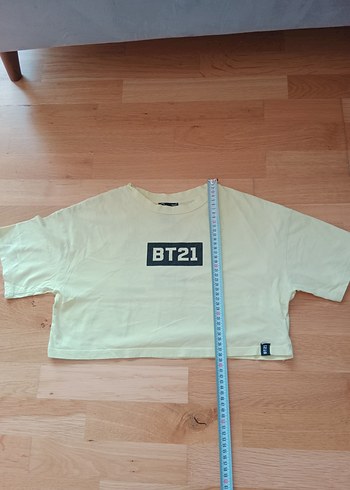 BT21 Baskılı Kız Çocuk Açık Yeşil Tişört