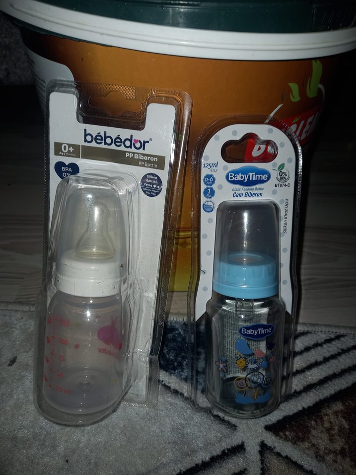Bebedor ve BabyTime Bebek Biberonları 0+ Ay Mavi & Gri - Görsel 2