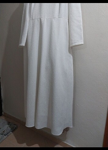 Beyaz tesettür elbise 