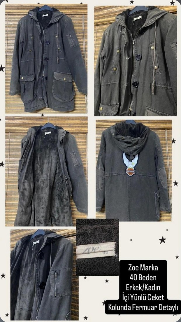 Koton Kadın Gri Mini Kaban, 36 Beden - Görsel 2