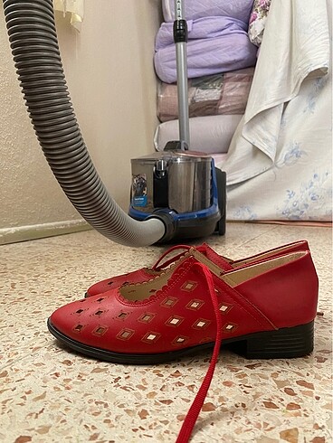 Diğer Kırmızı vintage topuklu ayakkabı