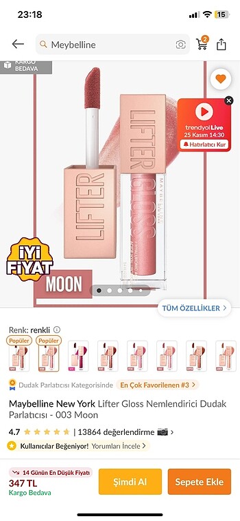 Maybelline lifter gloss
