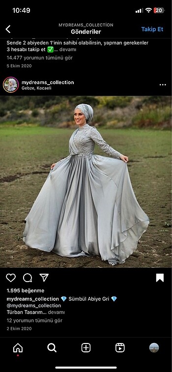 #nişan #söz #abiye My Dreams Collection elbisesi normal sitesind