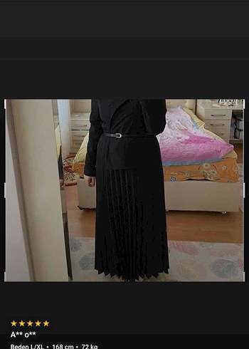 Lacivert Piliseli Uzun Kadın Elbise - Görsel 2