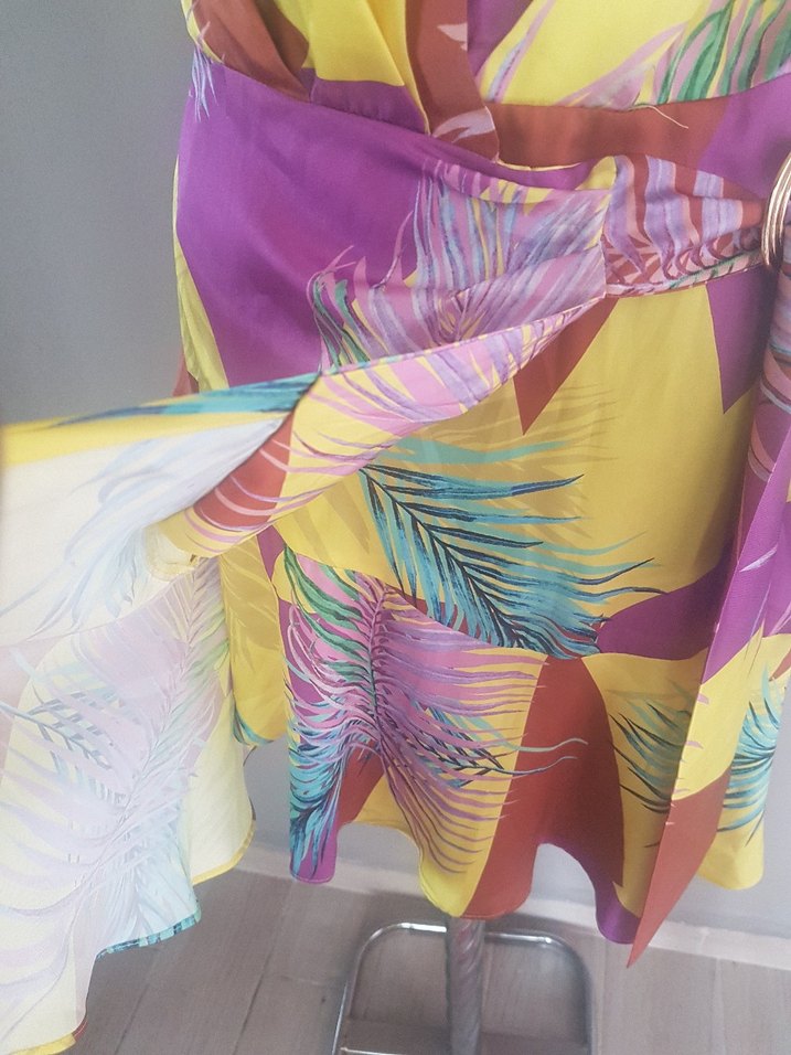 Renkli Bohem Mini Kadın Elbise - Görsel 4