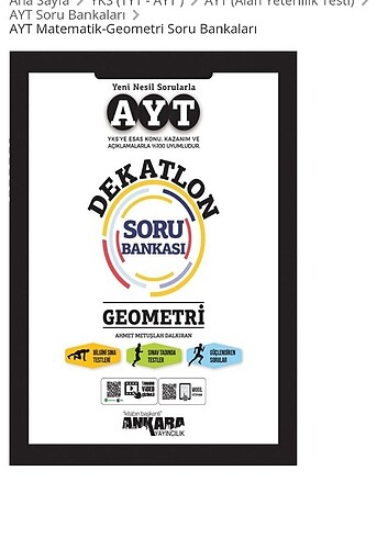  Beden Dekatlon ayt geometri soru bankası 