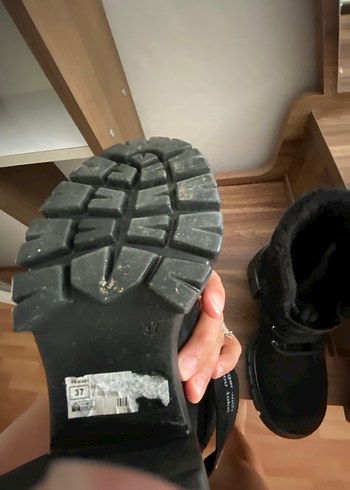 Ataköy Siyah Kürklü Stiletto Topuklu Kadın Bot