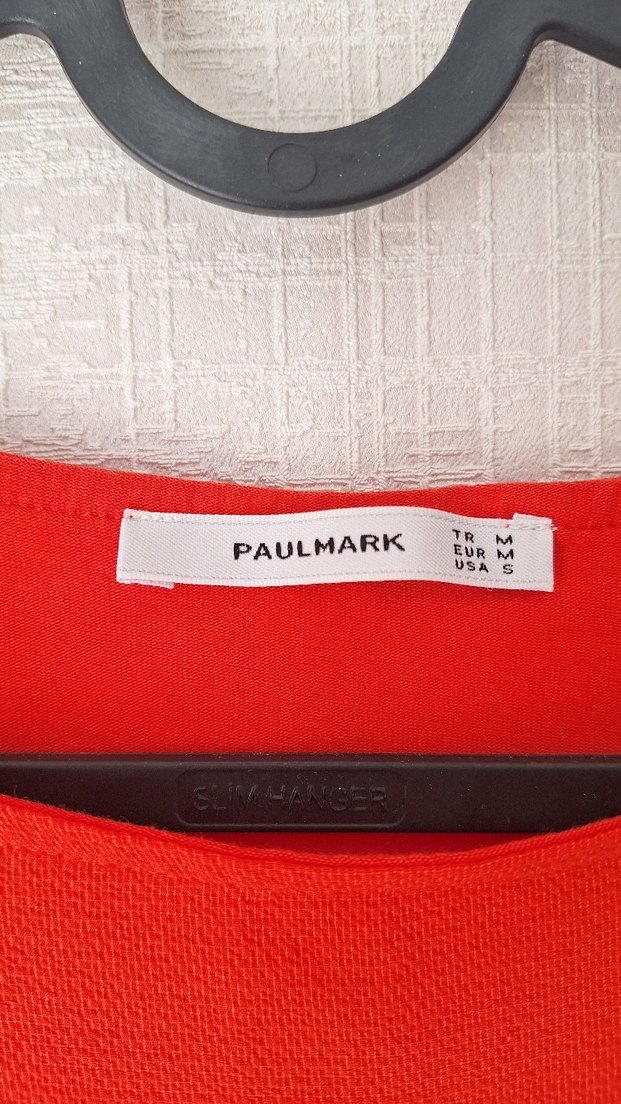 Nar çiçeği rengi Kolsuz Drapeli Kadın Bluz - Görsel 2