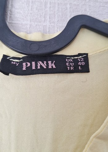 Sarı V Yaka Düğmeli Kadın Gömlek - Görsel 2