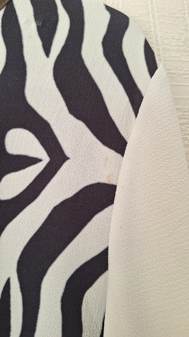 Zebra Desenli Uzun Kollu Uzun Tunik - Görsel 2