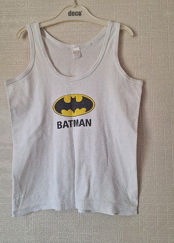 Beyaz Baskılı Pamuklu Çocuk Atleti - Görsel 5