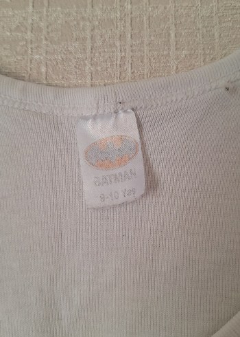 Beyaz Baskılı Pamuklu Çocuk Atleti - Görsel 6