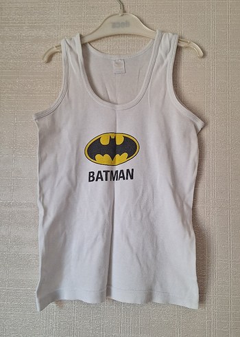 Beyaz Baskılı Pamuklu Çocuk Atleti - Görsel 8