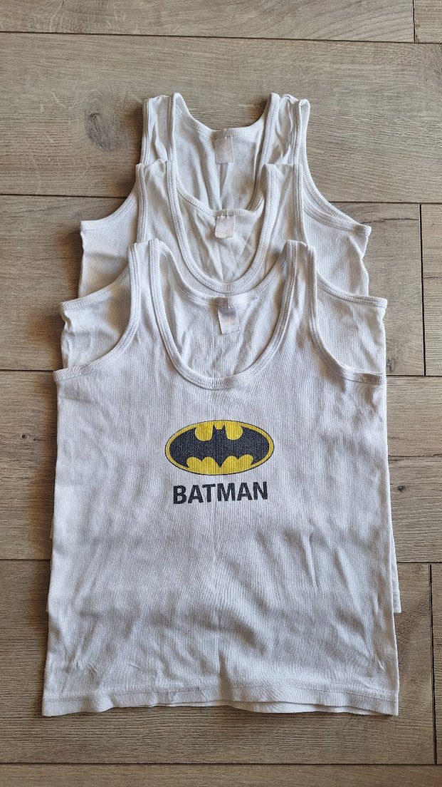 Beyaz Baskılı Pamuklu Çocuk Atleti - Görsel 2