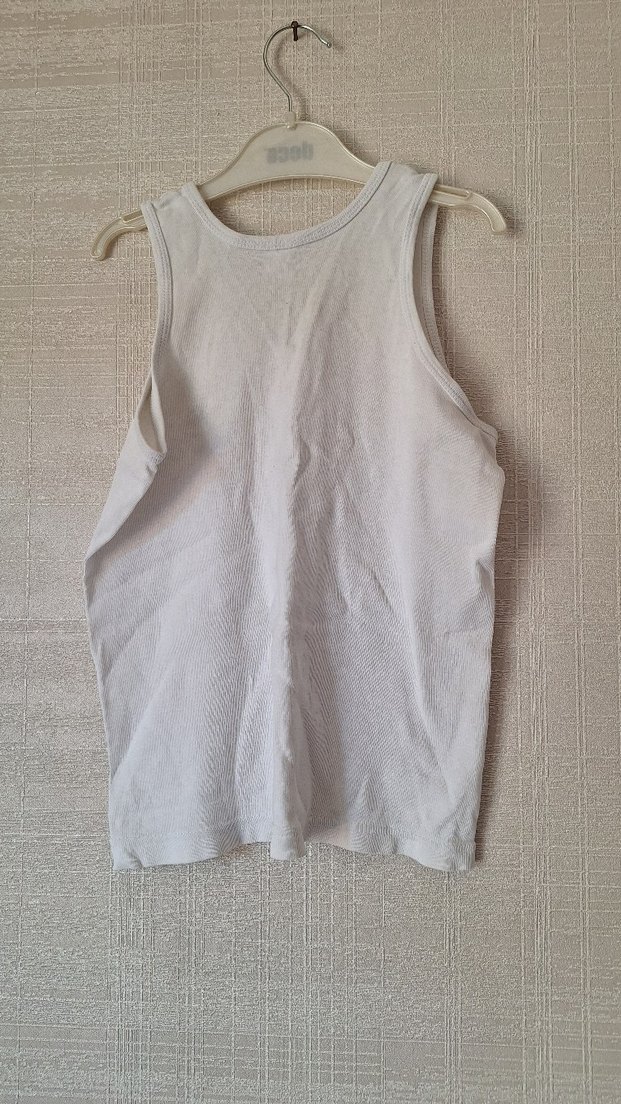 Beyaz Baskılı Pamuklu Çocuk Atleti - Görsel 4