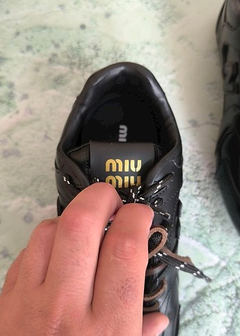 Siyah Kadın Spor Ayakkabı - Miu Miu