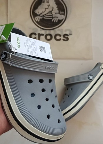 Gri Crocs Erkek Terlikler Velcro - Görsel 2