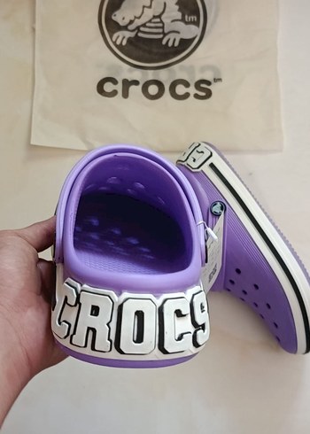 Mor Crocs Kadın Terlik Platform Topuklu - Görsel 5