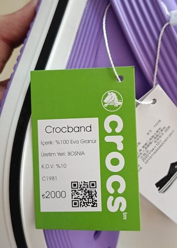 Mor Crocs Kadın Terlik Platform Topuklu - Görsel 6