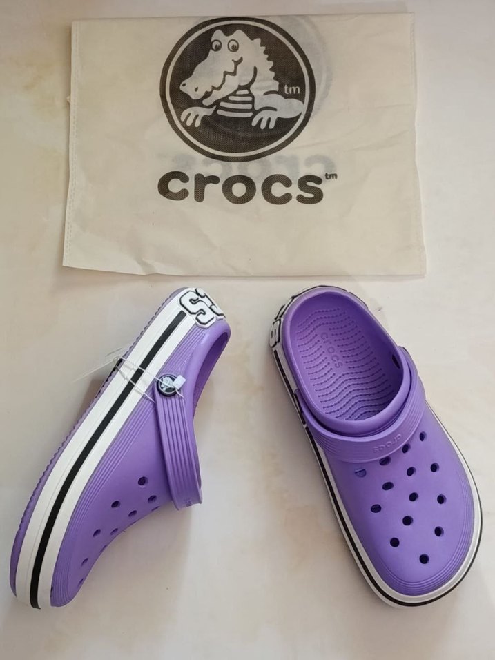 Mor Crocs Kadın Terlik Platform Topuklu - Görsel 3