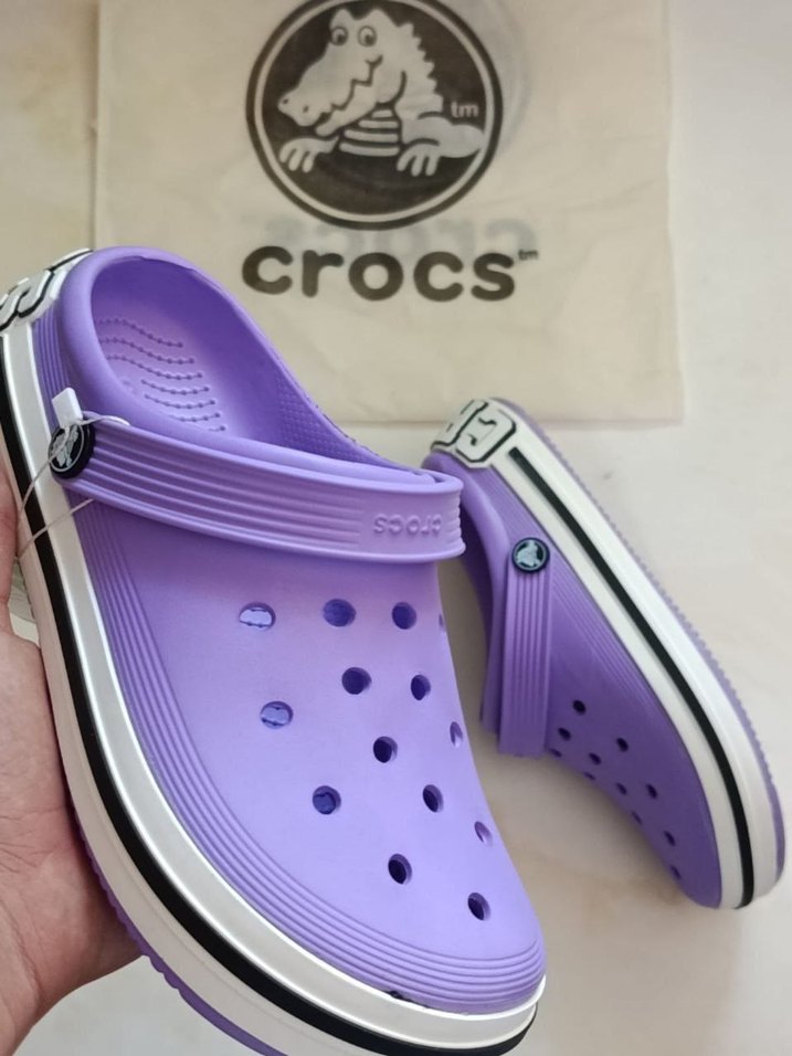 Mor Crocs Kadın Terlik Platform Topuklu - Görsel 2