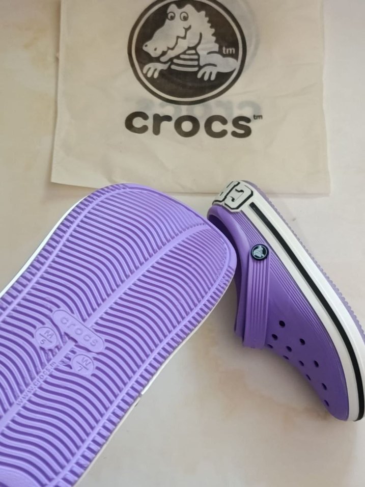 Mor Crocs Kadın Terlik Platform Topuklu - Görsel 4