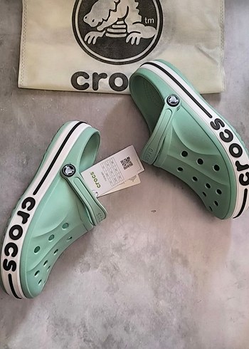 Yeşil Crocs Dolgu Topuk Terlik