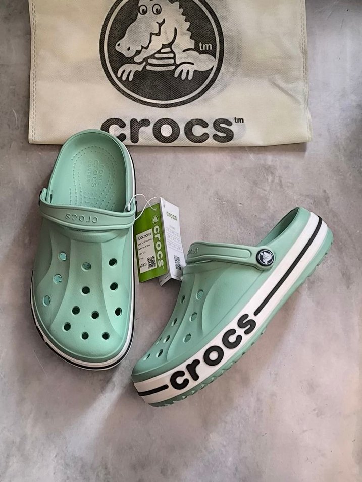 Yeşil Crocs Dolgu Topuk Terlik - Görsel 4